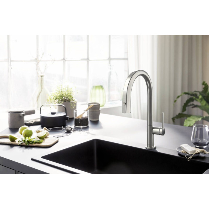 Смесител за кухня Hansgrohe Aqittura M91-H210, Stainless Steel, pull-out Смесител за кухня Hansgrohe Aqittura M91-H210, Stainless Steel, pull-out - Смесители