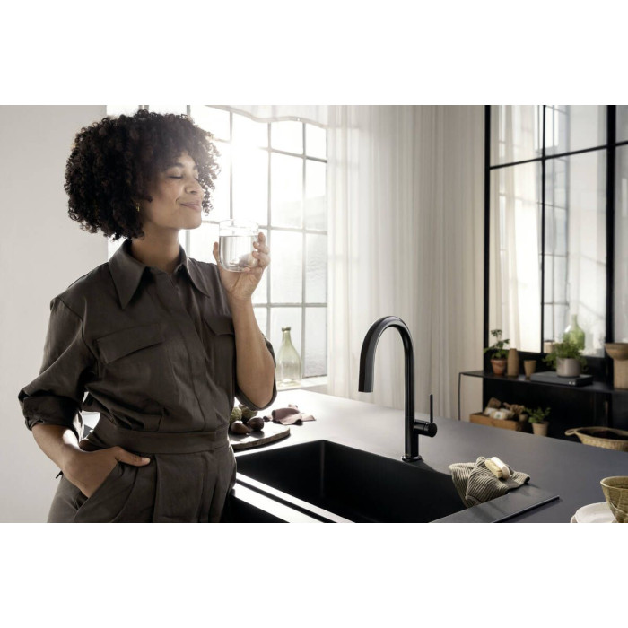 Смесител за кухня Hansgrohe Aqittura M91-H210, matt black, pull-out Смесител за кухня Hansgrohe Aqittura M91-H210, matt black, pull-out - Смесители