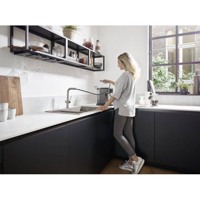 Смесител за кухня Hansgrohe Talis M54-H270 pull-out, steel-optic Смесител за кухня Hansgrohe Talis M54-H270 pull-out, steel-optic - Смесители