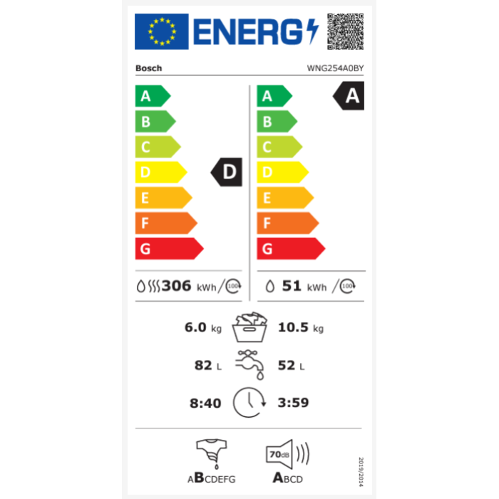 ПЕРАЛНЯ СЪС СУШИЛНЯ BOSCH WNG254U0BY ПЕРАЛНЯ СЪС СУШИЛНЯ BOSCH WNG254U0BY - Свободностоящи уреди