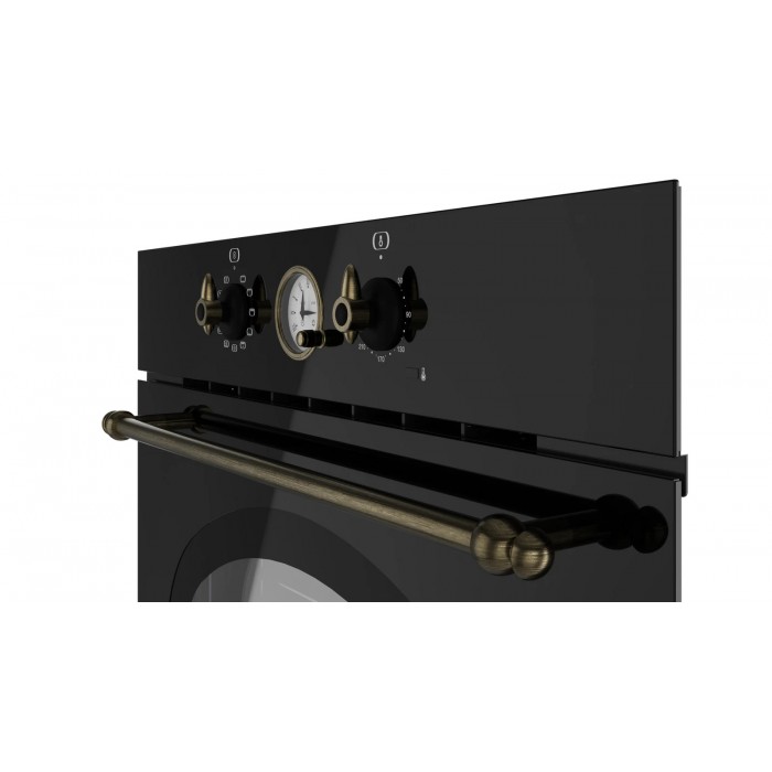 Мултифункционална фурна Teka с 10 функции с ретро дизайн HRB 6300 АНТРАЦИТ / МЕСИНГ - Уреди за вграждане