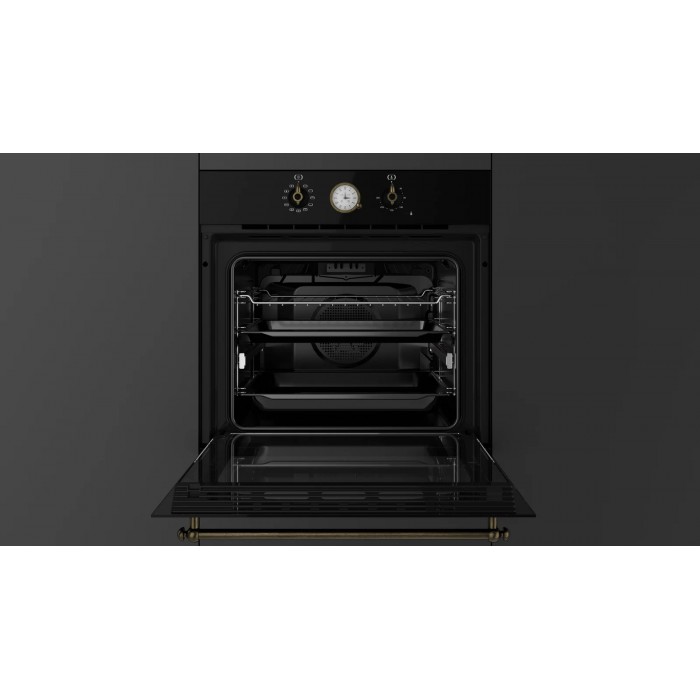 Мултифункционална фурна Teka с 10 функции с ретро дизайн HRB 6300 АНТРАЦИТ / МЕСИНГ - Уреди за вграждане