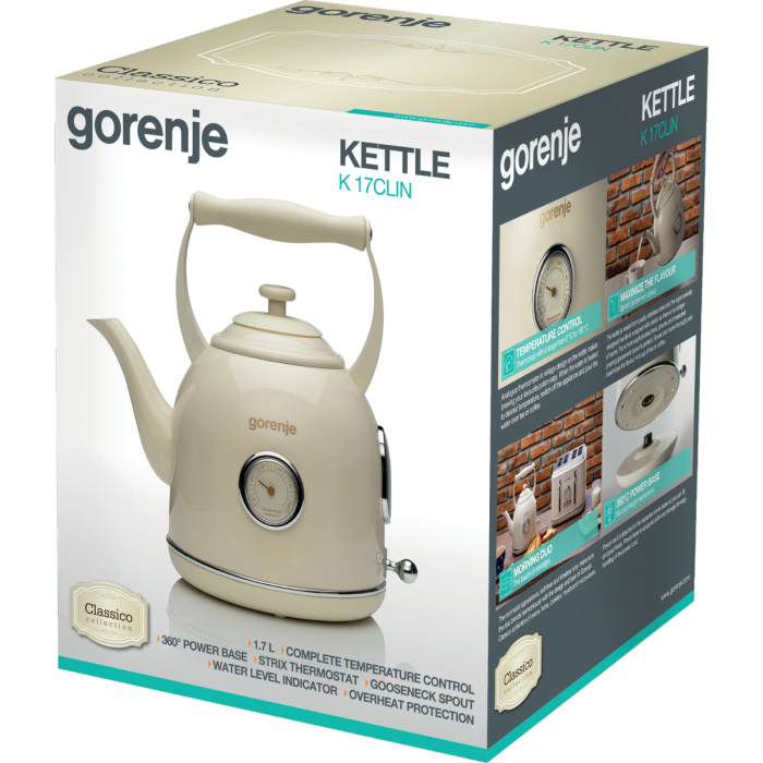 Електрическа нагревателна кана GORENJE K17CLIN Електрическа нагревателна кана GORENJE K17CLIN - Уреди за обработка на храна