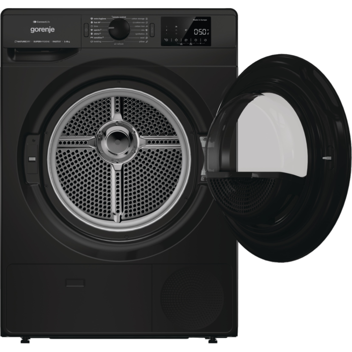Свободностояща сушилна машина с термопомпа Gorenje DPNE82GNLWIFI/B - 8 кг - Сушилни