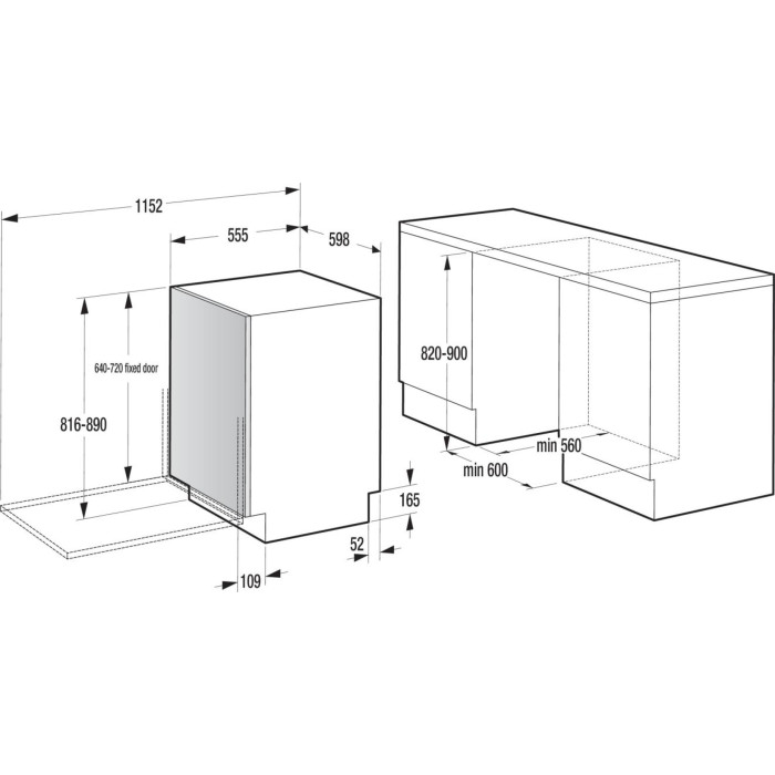 Съдомиялна за вграждане Gorenje GV16A Съдомиялна за вграждане Gorenje GV16A - Съдомиялни машини за вграждане