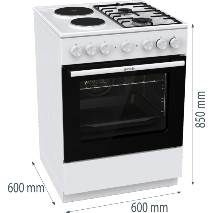 Комбинирана печка Gorenje GK6B41WF - 60 см - Комбинирани печки