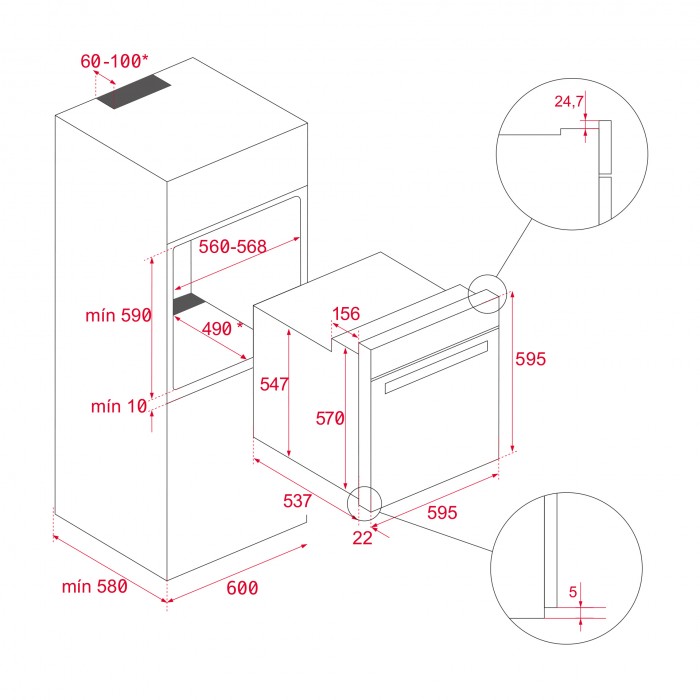 Пиролитична мултифункционална фурна TEKA NEO HSB 6350 P FBK черна с 10 функции, CHEF програми + DualClean Пиролитична мултифункционална фурна TEKA NEO HSB 6350 P FBK черна с 10 функции, CHEF програми + DualClean - Фурни