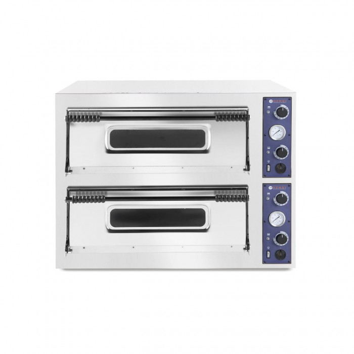 Професионална фурна за пица Basic XL 44 Inox 2 камери 12000 W температурен диапазон 50?C - 500?C Hendi 1000x844x(H)745 mm