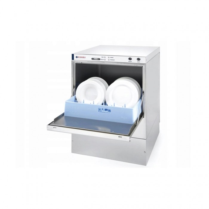 Професионална съдомиялна K 50 50 x 50 електромеханично управление 230 W Hendi Inox 570x600(+370)x(H)830 mm