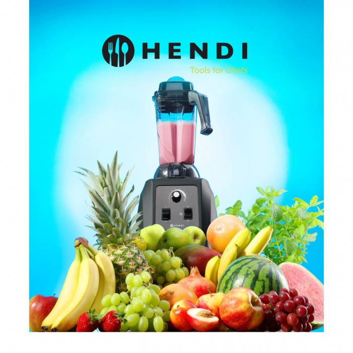 Професионален блендер 1500 W, поликарбонатна чаша 2.5 л, Hendi, 14000-25000 об.