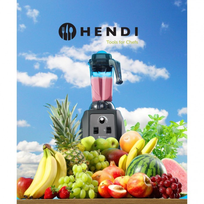 Професионален блендер 1500 W, поликарбонатна чаша 2.5 л, Hendi, 14000-25000 об.