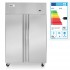Професионален хладилник Hendi Profi Line с 2 врати 900 L 1200x740x(H)1950 mm неръждаема стомана -2?/8?C 400 W 6 рафта 525x530mm включени, енергиен клас C