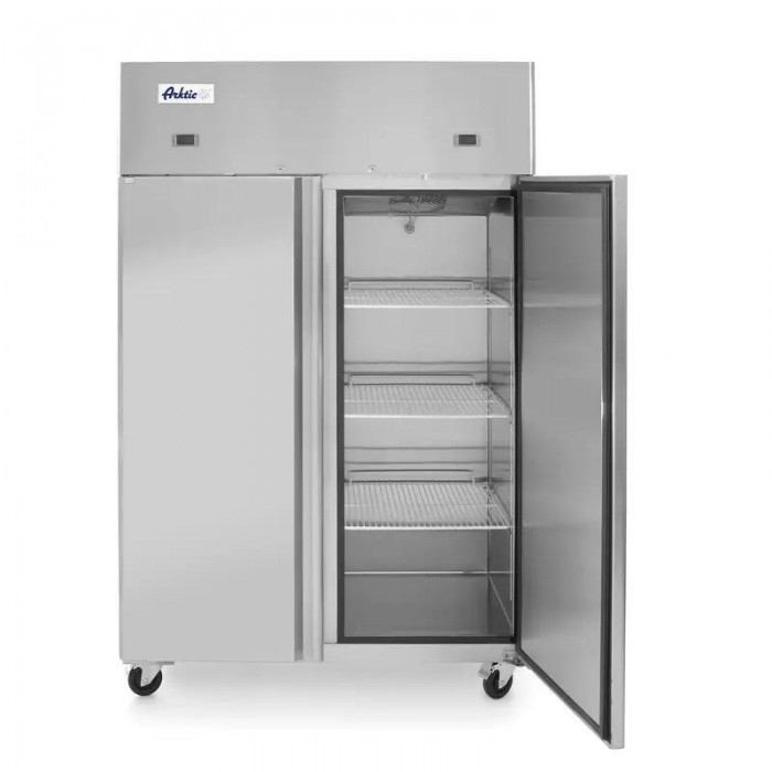 Hendi Profi Line професионален хладилник и фризер с 2 врати 420+420 L 1200x745x(H)1950 mm неръждаема стомана -2/+8°C, -17˚/-22˚C 700 W 3 рафта 510x525 mm включени Hendi Profi Line професионален хладилник и фризер с 2 врати 420+420 L 1200x745x(H)1950 mm неръждаема стомана -2/+8°C, -17˚/-22˚C 700 W 3 рафта 510x525 mm включени