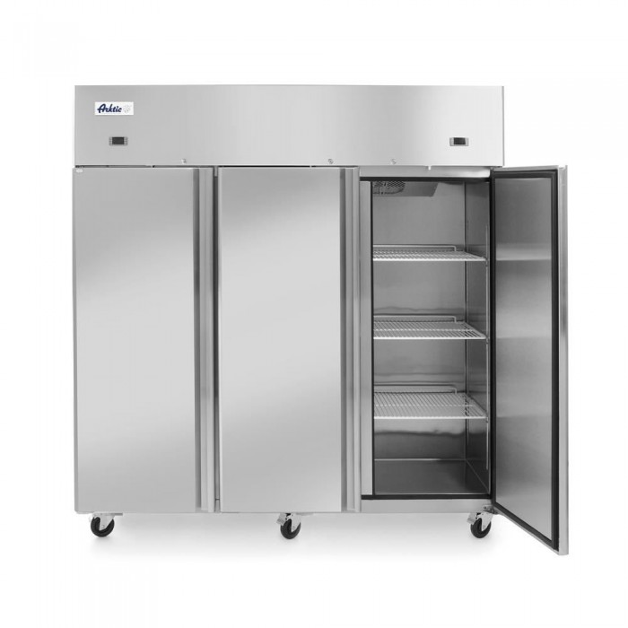 Hendi Profi Line професионален хладилник и фризер с 3 врати 900+420 L 1800x745x(H)1950 mm неръждаема стомана -2/+8°C, -17˚/-22˚C 700 W 3 рафта 525x530 mm включени, енергиен клас D