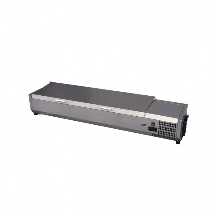 Хладилна витрина тип Inox за контейнери GN 1/3 с максимална височина 150 mm Hendi 4x GN1/3 180 W