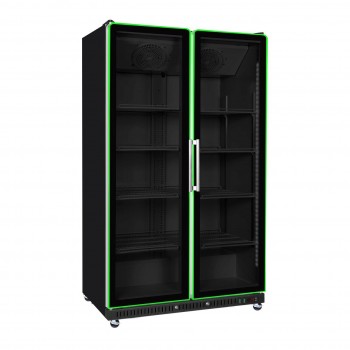Бар охладител с две врати, Arktic, 10 рафта, 827L, Черен, 230V/560W, 1130x764x(H)2033mm