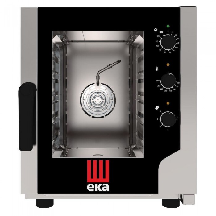 Фурна Tecnoeka с конвекция и пара – Evolution New 5 x GN 2/3, електрическа, с директно пръскане, електромеханично управление, GN 2/3, 230V, 3200W