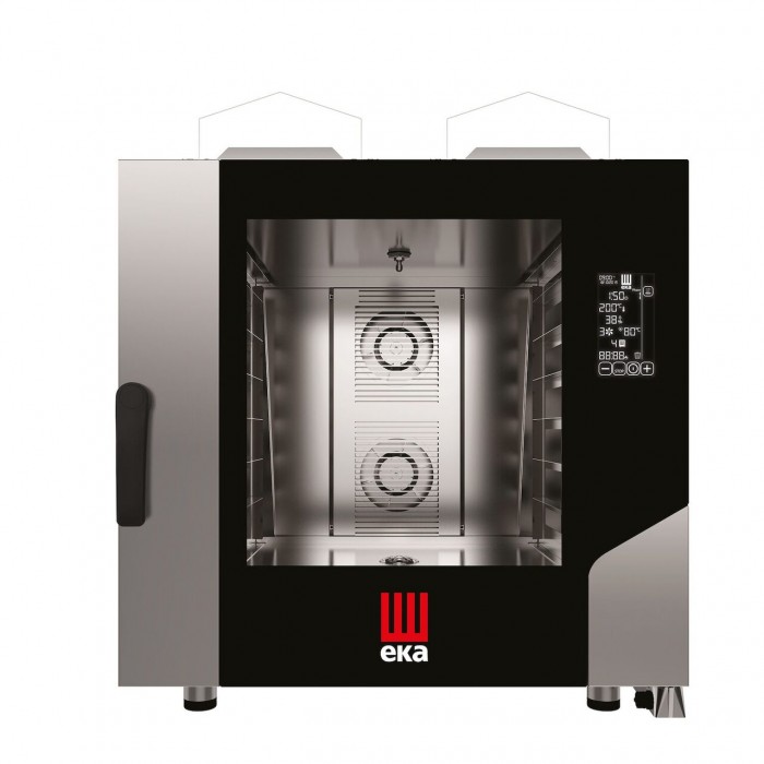 Фурна за фурна с газ Convection-steam Millennal Black Mask Bakery, 6x 600x400mm - електронен контрол, Tecnoeka, 230В/500Вт, 13,5kW, 850x1035x(H)951мм