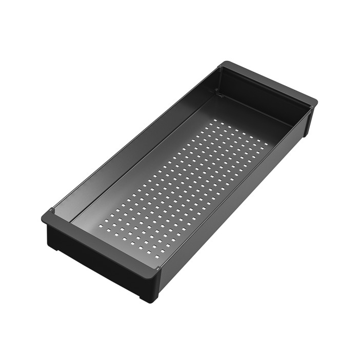 Гевгир Strainer bowl BXM/CXM, 429x158x54mm, stainless steel brushed, with synthetic border, with PVD and nanocoating, color Anthracite Гевгир Strainer bowl BXM/CXM, 429x158x54mm, stainless steel brushed, with synthetic border, with PVD and nanocoating, color Anthracite - Други