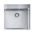 Мивка нс BXX 210-50 530x510mm, without drainer, brushed, with tap ledge, 3 1/2", with waste kit, hidden overflow, with 2 tap holes, box - Мивки