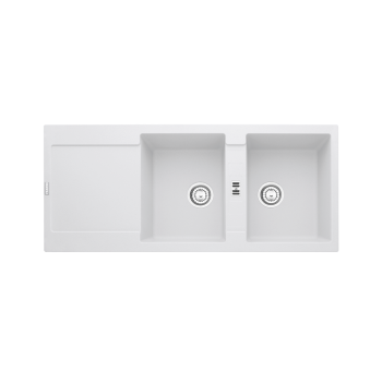 Гранитна мивка INSET MRG 621 3 1/2" WWK REV WOF Mwhite - Мивки