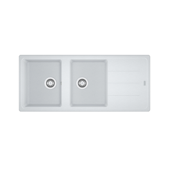 Гранитна мивка INSET BFG 621 3 1/2" WWK REV WOF Mwhite - Мивки