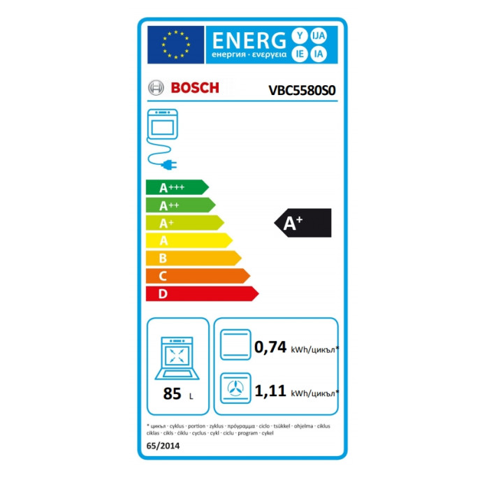 Фурна BOSCH VBC5580S0 Фурна BOSCH VBC5580S0 - Уреди за вграждане