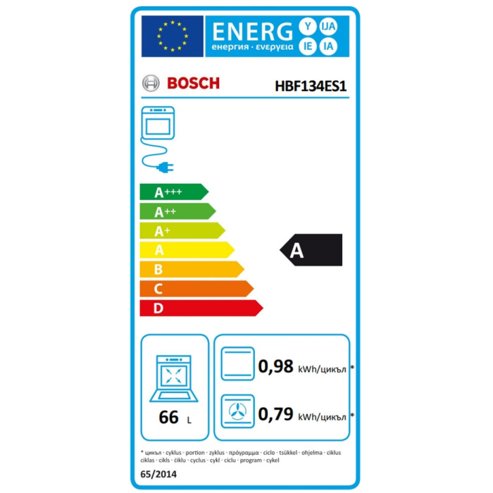 Фурна BOSCH HBF134ES1 Фурна BOSCH HBF134ES1 - Уреди за вграждане