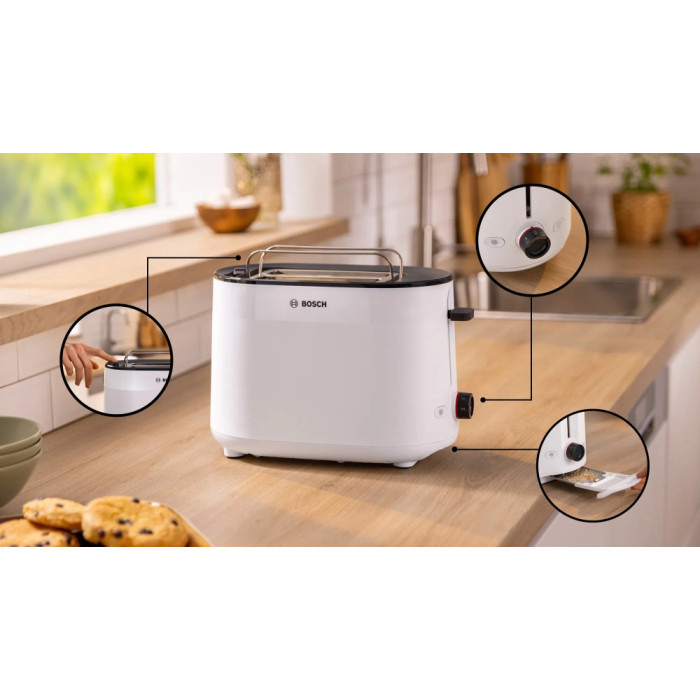 Тостер BOSCH TAT2M121 Тостер BOSCH TAT2M121 - Малки домакински уреди