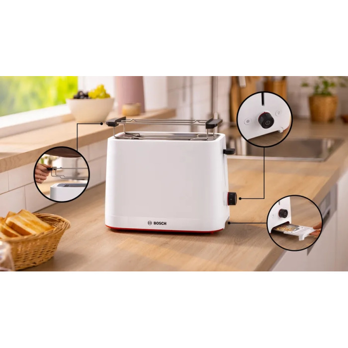 Тостер BOSCH TAT3M121 Тостер BOSCH TAT3M121 - Малки домакински уреди