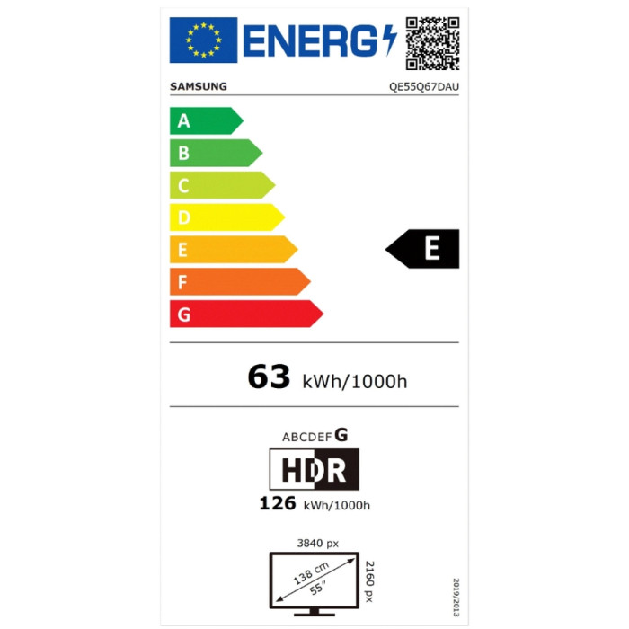 Телевизор SAMSUNG QE55Q67DAUXXH Телевизор SAMSUNG QE55Q67DAUXXH - Телевизори