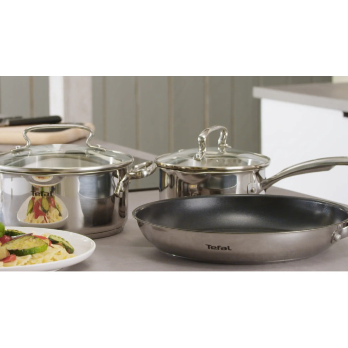 Комплект тигани и тенджери TEFAL G719S674 Комплект тигани и тенджери TEFAL G719S674 - Домакински съдове