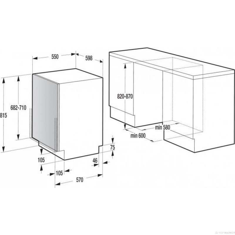 Съдомиялна за вграждане GORENJE GV61010 Съдомиялна за вграждане GORENJE GV61010
