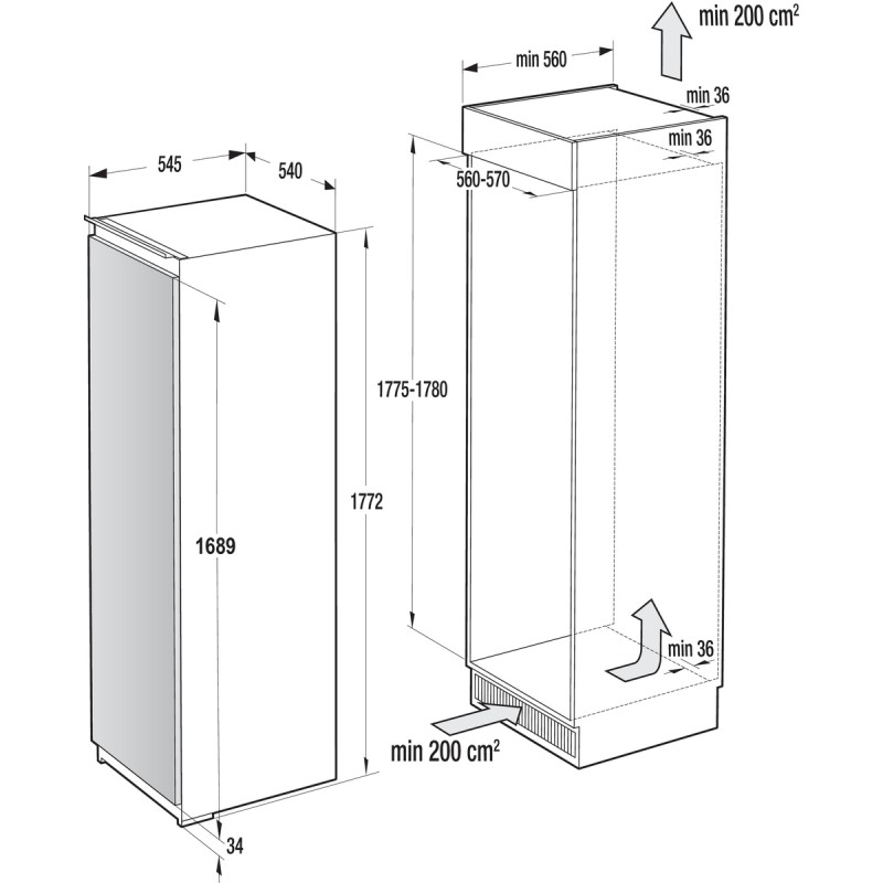 Хладилник - за вграждане Gorenje RBI4181E1 Хладилник - за вграждане Gorenje RBI4181E1