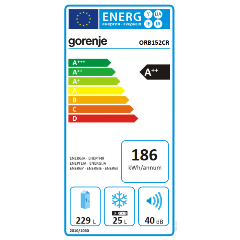 Свободностоящ хладилник Gorenje ORB152CR Свободностоящ хладилник Gorenje ORB152CR