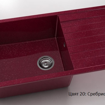 МИВКА С ЛЯВ/ДЕСЕН ПЛОТ 229 FAT Полимермрамор 90x49 см